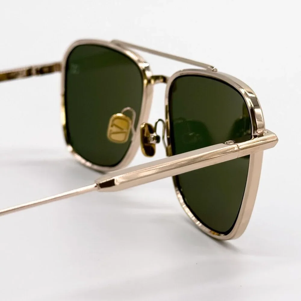 NEW VALENTINO SUNGLASSES VLS-168A LIMITED EDITION GOLD/GREEN UNISEX VALENTINO